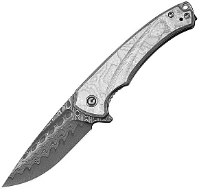 Civivi Viodflare Damascus Alufoil G10