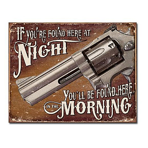 Tin Sign If Found Here - kovová tabule