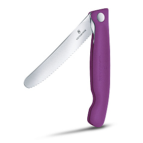 Victorinox Svačinový Nůž SWISS Classic, Fialový, Vroubkovaný