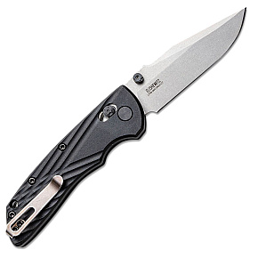 Hogue Deka Clip Point Black Handle CPM Magnacut