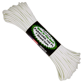 Atwood Rope Parachut Cord Paracord 550 Bílý Fluorescenční Balení 30 m
