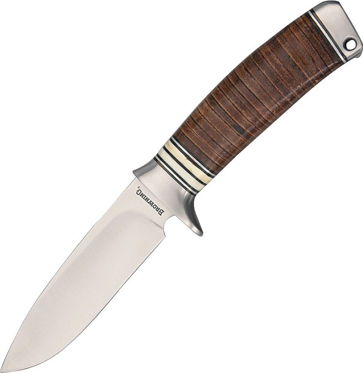Browning Knife BRK Stacked Leather Handle