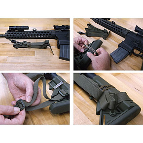 Brommeland Dvoubodový popruh na pušku Pískový