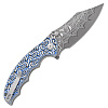 Civivi Pentad Damascus Blue/White Vortex Micarta