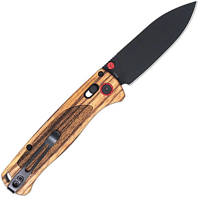 Cobratec Knives Zebrawood Bar Lock Folder Black Plain Blade