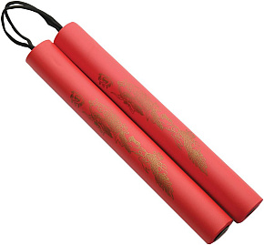 Cvičné Nunchaku molitanové Červené