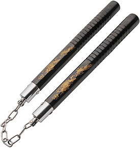 Rite Edge Gold Dragon Nunchaku Wood