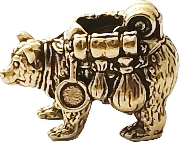 Coeburn Tool Brass Traveling Bear Bead