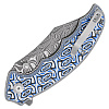 Civivi Pentad Damascus Blue/White Vortex Micarta