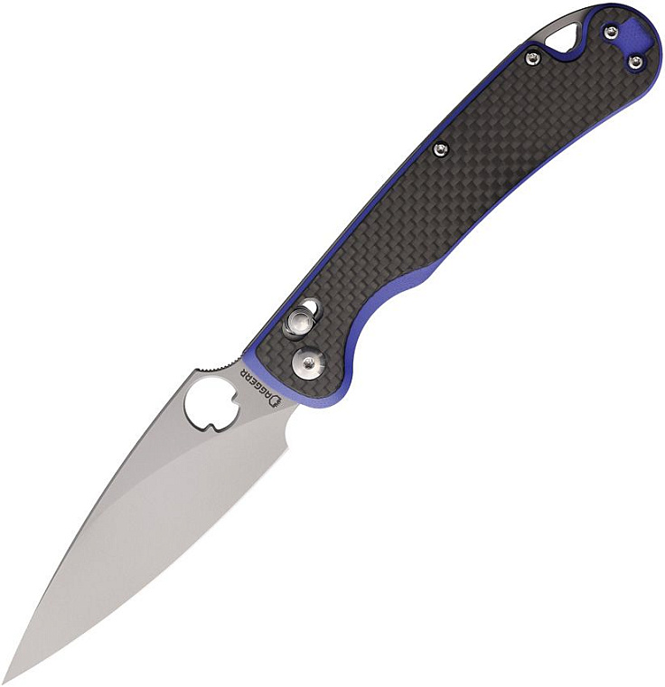 Daggerr Knives Sting Blue Carbon D2 Blade