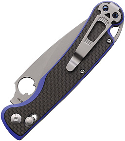 Daggerr Knives Sting Blue Carbon D2 Blade