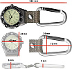 Dakota Aluminum Backpacker Clip Watch-Cream/Khaki