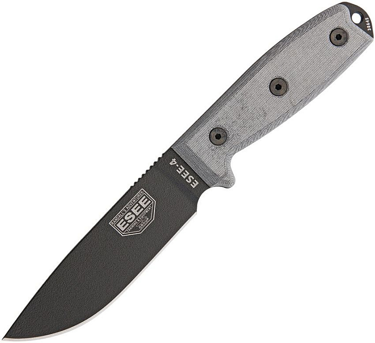 ESEE Model 4 Black Blade Dark Micarta