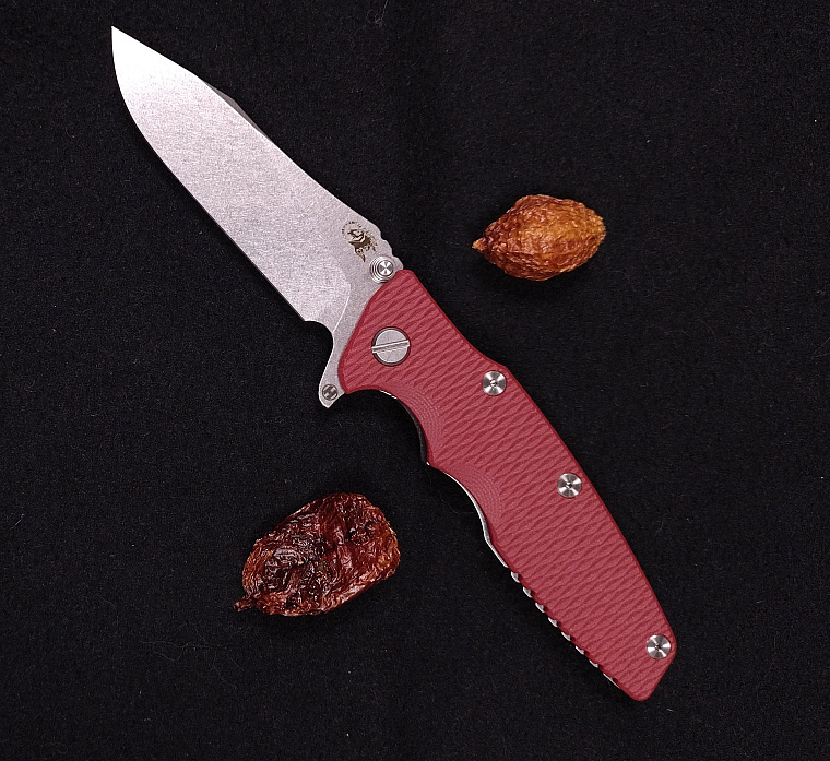 Rick Hinderer Eklipse 3,5" S45VN Slicer Hollow Grind Red G10