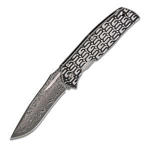G. Sakai Damascus Framelock Gentlemans Knive