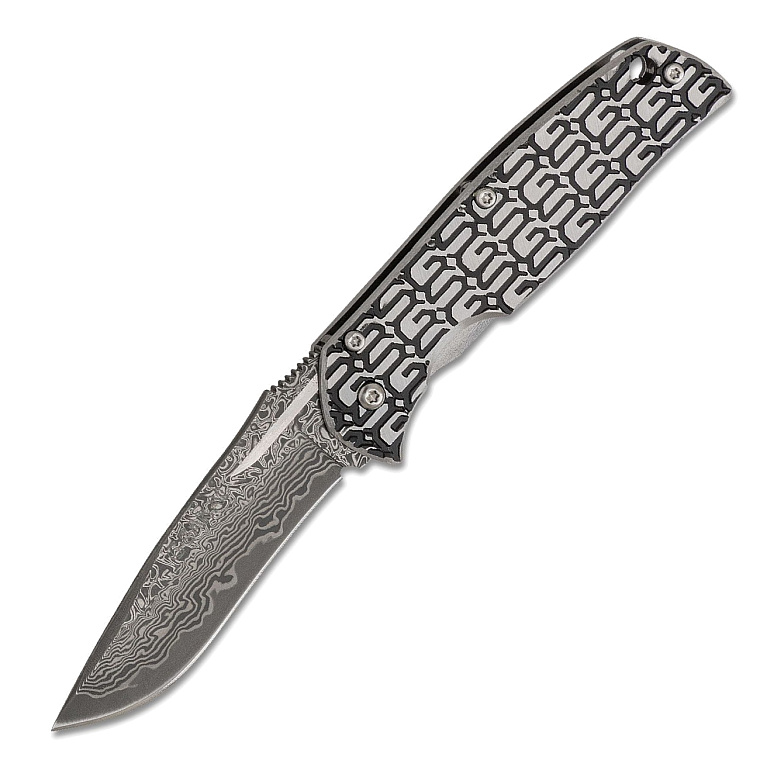 G. Sakai Damascus Framelock Gentlemans Knive