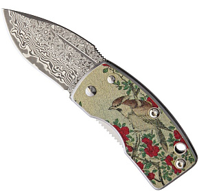 G. Sakai Ukimon Money Clip Damascus Bird