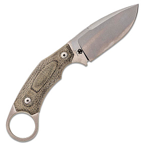 LionSTEEL H2 CVG Green Canvas Micarta and Polymer Sheat