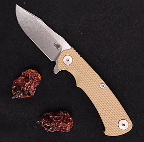 Rick Hinderer Project X S45-VN Stonewash Bronze Coyote G10 Tri-Way