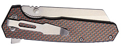 Komoran Linerlock Folding Knife Red Carbon Fiber