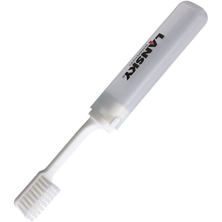 Lansky skládací nylonový kartáček k čištění brusných kamenů a nožů