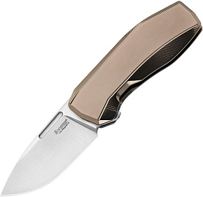 LionSTEEL N.ONE N1 BR Bronze Titanium Satin Magnacut Blade