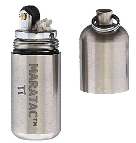 Maratac Benzínový zapalovač na klíče malý s příslušenstvím, Titan