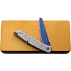 Maserin Blue Damascus/ Titanium Recurved Tanto folder