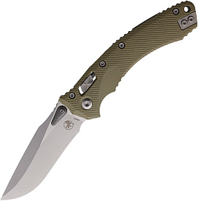 Microtech Amphibian RAM-LOK S/E Fluted OD Green G10 Stonewash