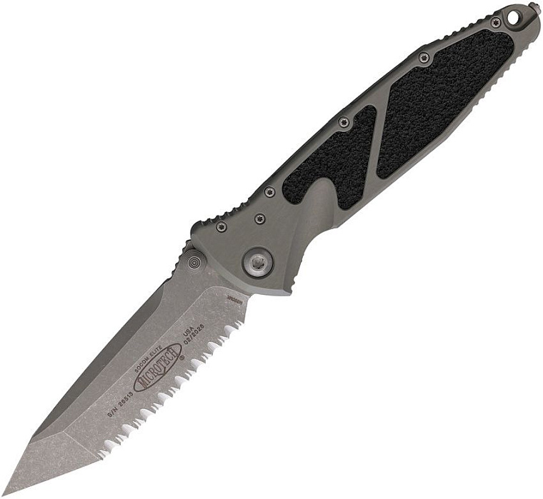 Microtech Socom Elite T/E Natural Clear Handle Apocalyptic Tanto FS