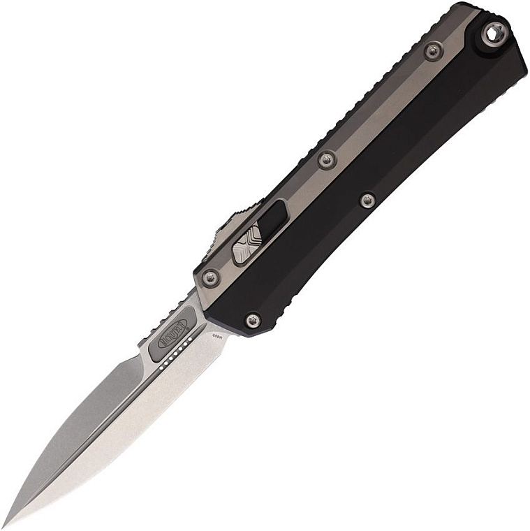 Microtech Glykon Bayonet Bead Blast Overlay Stonewash Standard Blade
