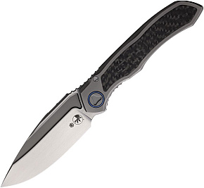 Microtech Anax Titanium Handle Carbon Inlay M390