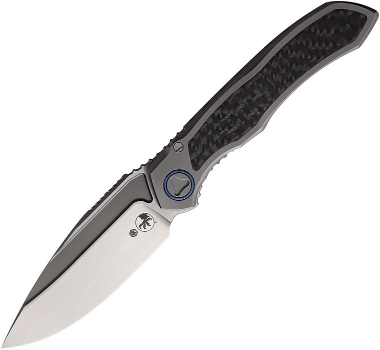 Microtech Anax Titanium Handle Carbon Inlay M390