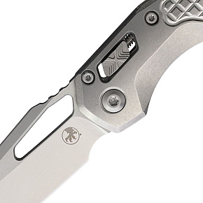 Microtech MSI Marfione Selection Clear Frag Template Titanium Handle Blue Backspacer