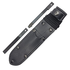 Mikov Pouzdro Uton AZ černé kožené s pilkou, pilníkem a šňůrou