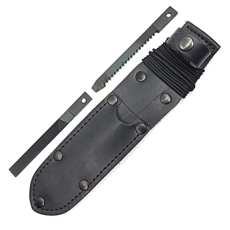 Mikov Pouzdro Uton AZ černé kožené s pilkou, pilníkem a šňůrou