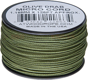 Micro Cord 1.18 mm Olive Drab Cívka 38 m