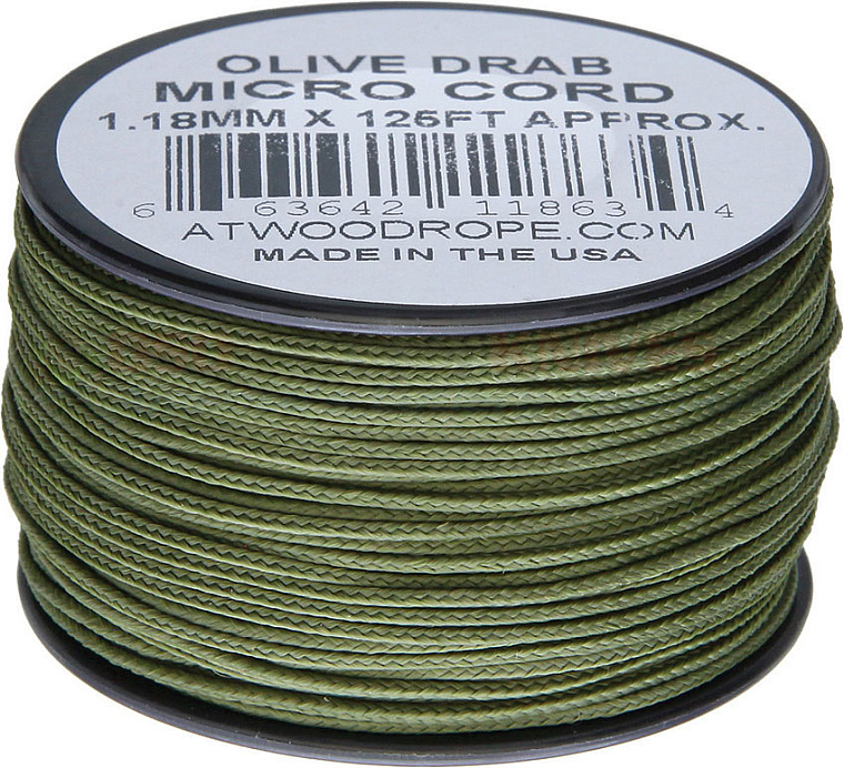 Micro Cord 1.18 mm Olive Drab Cívka 38 m