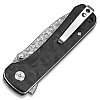 QSP Hawk Laminated Damascus Blade Marbled Carbon Fibre Handle