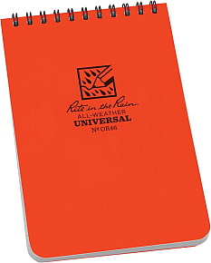 Rite in the Rain Universal All-weather Notepad Orange 15x10 cm