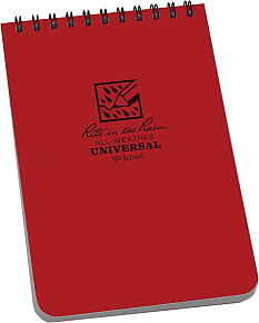 Rite in the Rain Universal All-weather Notepad Red 14x10 cm