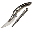 Rike Knife Alien 4 kit Damascus Folder + Penlike Multitool