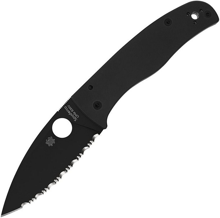 Spyderco Bodacious Black G10 S30V Serr. Black Blade