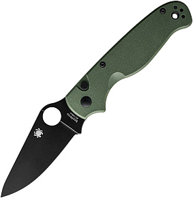 Spyderco ButtonUP Green G10 and Black Blade Liimited Edition
