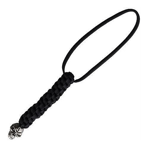 Schmuckatelli Emerson Lanyard With Satin Skull Bead