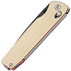 SRM Terrier Laminated Blade White/Red G10 Handle
