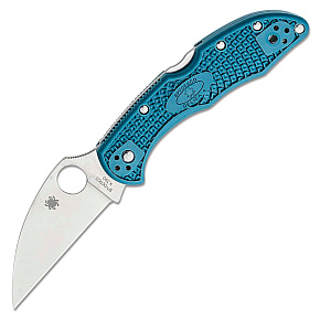 Spyderco Delica Wharncliffe Blue K390 