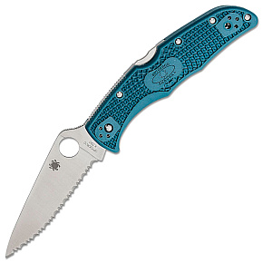 Spyderco Endura Blue K390 Serrated