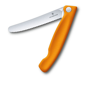 Victorinox Svačinový nůž Swiss Classic -Oranžový vroubkovaný