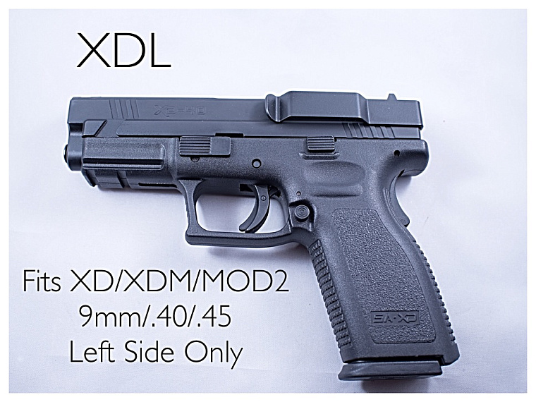 Clip Draw Springfield XD, XDM, XD MOD2 LEFT HAND